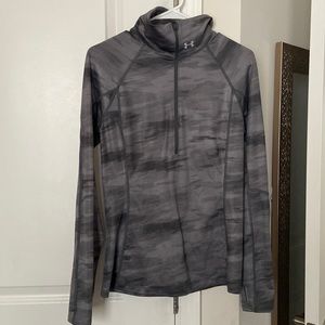 Under armour half-zip lightweight jacket. Silver, size small. Never warn!!